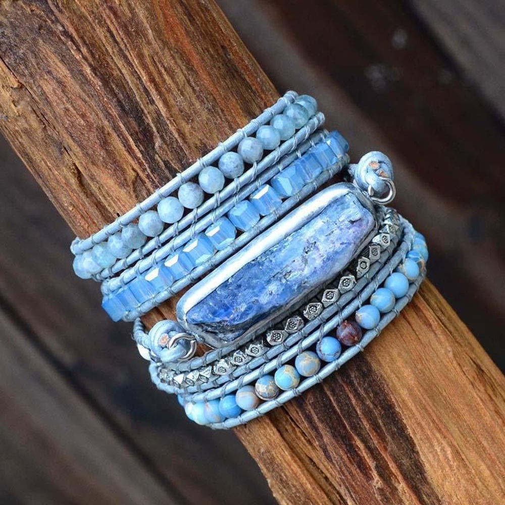 Cape Diablo hand made wraparound turquoise bracelet